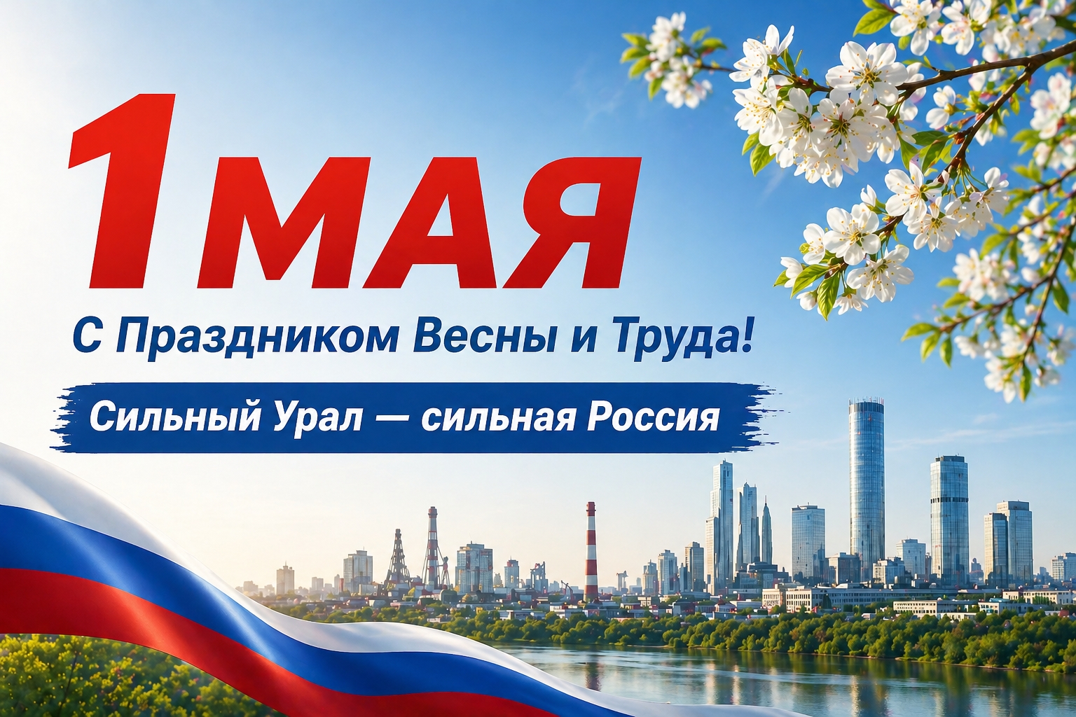 Сильный Урал — трудом и характером: с Праздником Весны и Труда!
